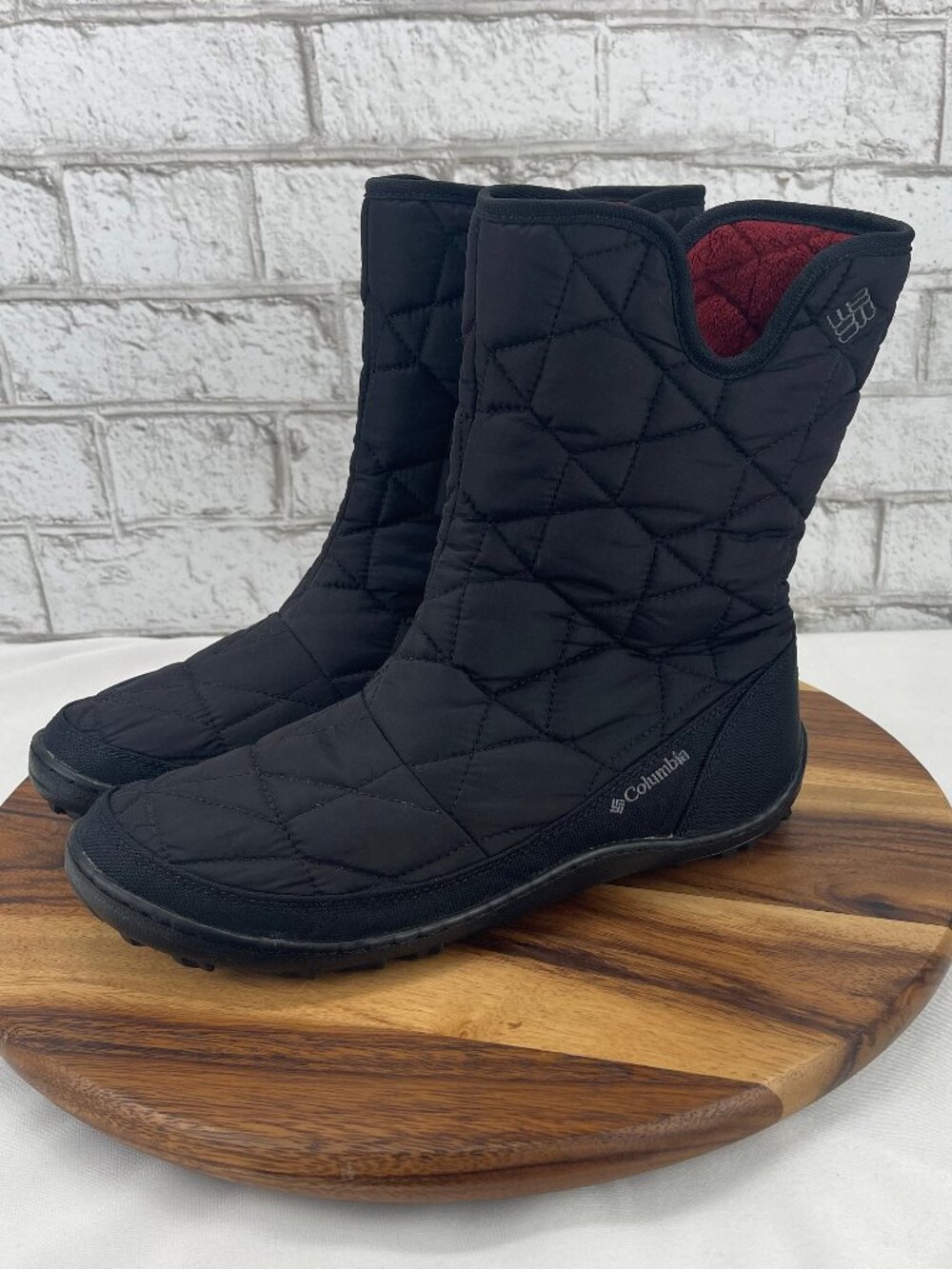 Columbia Minx Slip II Womens Sz. 9.5 Black Omni-Heat Waterproof Winter Boots